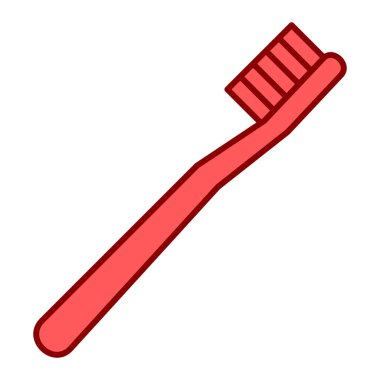 Diş fırçası ikonu. Web tasarımı için diş macunu vektör simgelerinin düz çizimi