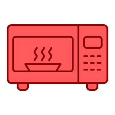 mikrodalga fırın ikonu vektör çizimi tasarımı