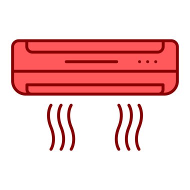 Klima ikonu. Web için ısıtıcı vektör simgelerinin özet çizimi