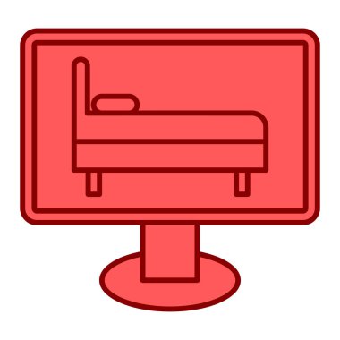 bilgisayar monitörü ikon vektör illüstrasyonu
