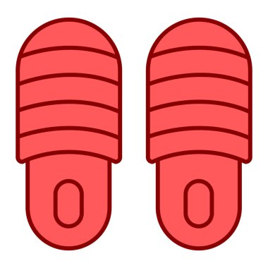 Kırmızı terlik ikonu. vektör illüstrasyonu
