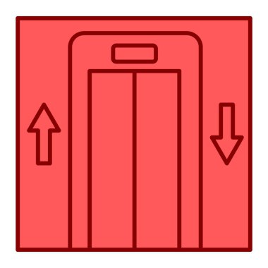 Asansör simgesinin vektör çizimi