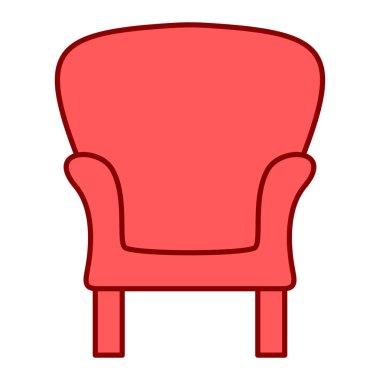 Beyaz arka plan üzerinde koltuk vektör çizim