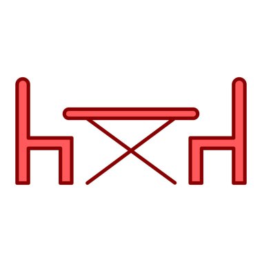 Masa sandalye simge. vektör çizim