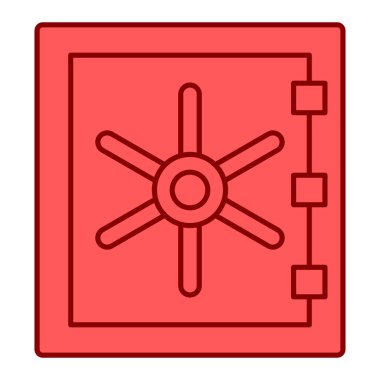 Güvenli simge beyaz arkaplanda izole edildi. vektör illüstrasyonu