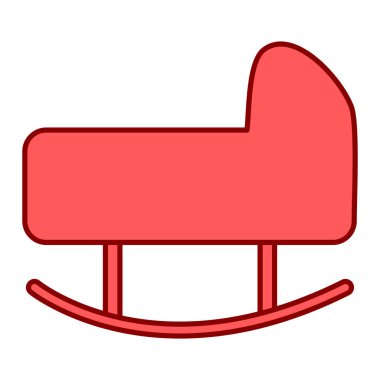 bebek salıncak basit simgesi, vektör illüstrasyonu