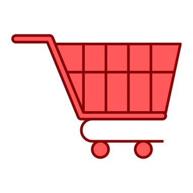 Alışveriş arabası ikonu. vektör illüstrasyonu