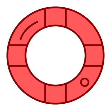 Can simidi simgesi. Web için kırmızı vektör simgelerinin özet çizimi