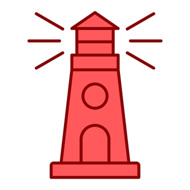 deniz feneri ikonu vektör illüstrasyonu