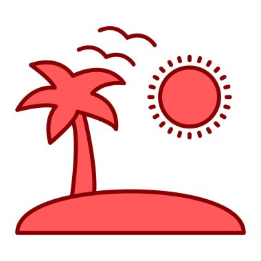 Yaz tatili ikonu vektör illüstrasyon tasarımı