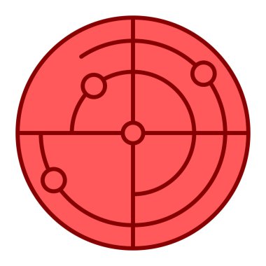 radar basit simgesi, vektör illüstrasyonu