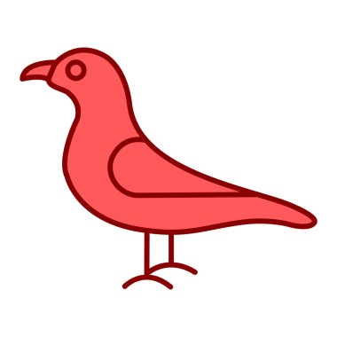 kuş simgesi, basit vektör illüstrasyonu