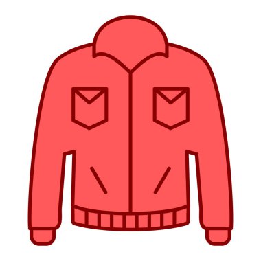 kadın ceketi ikonu vektör illüstrasyonu