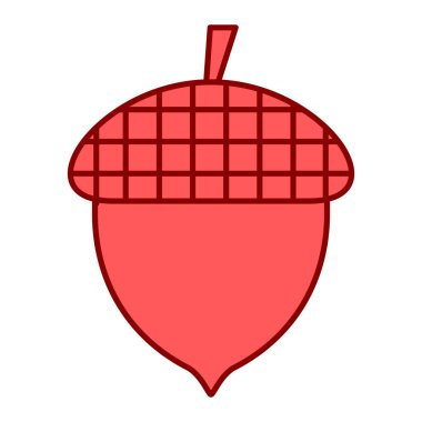 Lezzetli meşe palamudu vektör simgesi arkaplanda izole