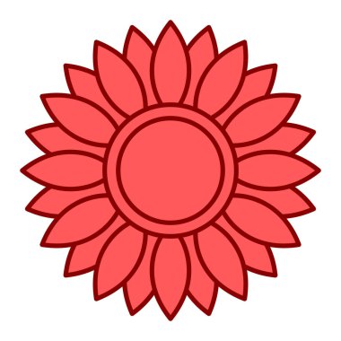 Çiçek ikonu. Web için basit çiçek vektör simgeleri çizimi