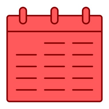 Takvim simgesi vektör illüstrasyonu