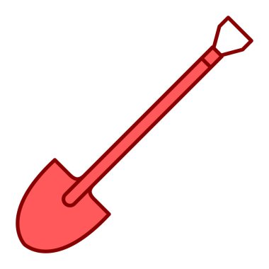 Kürek ikonu. vektör illüstrasyonu