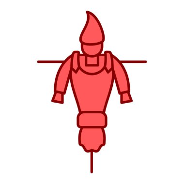 Korkuluk ikonu. Web için basit illüstrasyon vektör sembolü