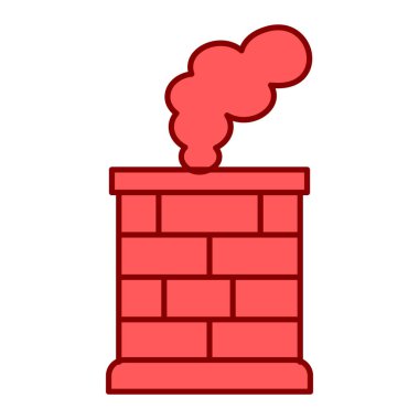 Baca simgesi. Web için şömine vektör simgelerinin özet çizimi