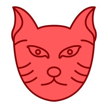 kedi yüz izole edilmiş ikon vektör çizimi tasarımı