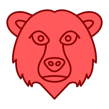 Tatlı ayı kafasının vektör illüstrasyonu