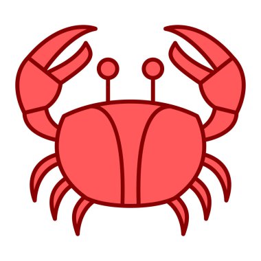 Yengeç simgesi vektör illüstrasyonu