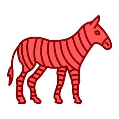 Tatlı vahşi hayvan çizgi filminin vektör çizimi