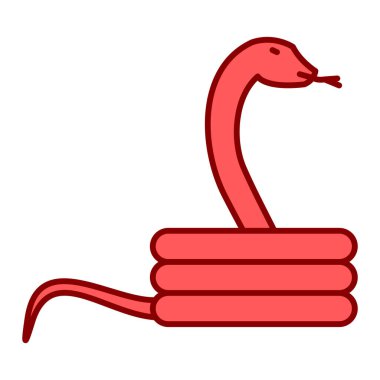 yılan, web simgesi basit illüstrasyon