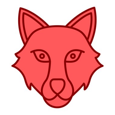 Kurt başı ikon vektör çizimi tasarımı