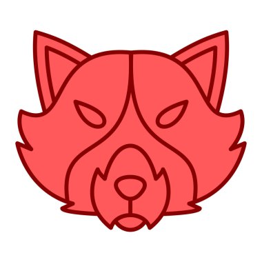 Kırmızı gözlü şirin rakun, vektör çizimi