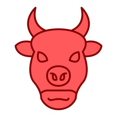 inek başlığı ikon vektör çizimi tasarımı