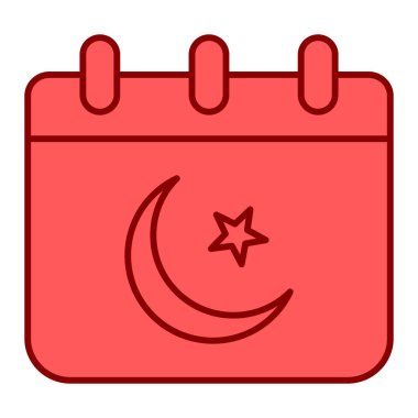 Bir takvim simgesinin vektör illüstrasyonu