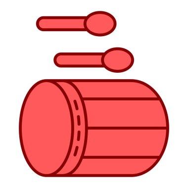 Tek izole edilmiş boru simgesinin vektör çizimi