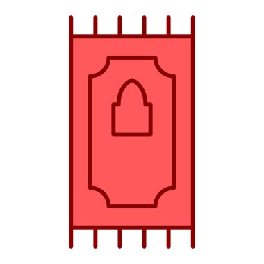 Modern b 'nin vektör illüstrasyonu halının ikonundan yoksun