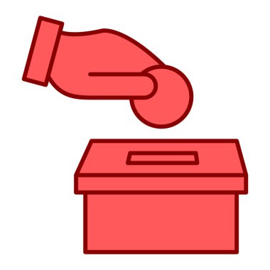 Kutuya para koy, web simgesi basit illüstrasyon