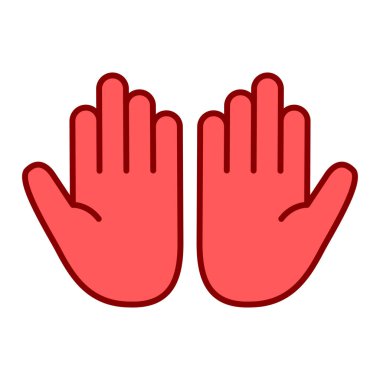 çizgi film elleri, web simgesi basit illüstrasyon