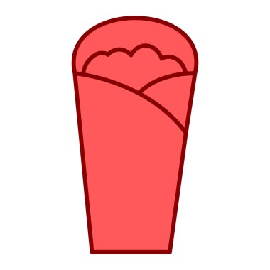 Fast food ikonu. Web için pizza vektör simgelerinin özet çizimi