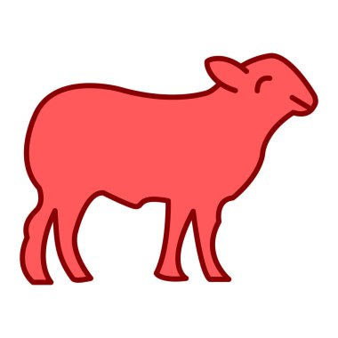 Sevimli geyik simgesinin vektör çizimi