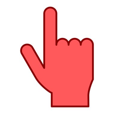 El hareketi ikonu. Taslak parmak, vektör illüstrasyonunu gösteriyor. beyaz arkaplanda izole