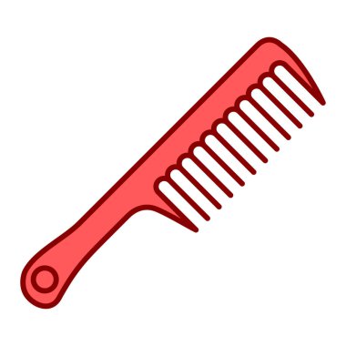 tarak simgesi. beyaz arkaplanda berber vektör çizimi