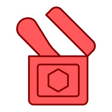 Kremalı kutu, web simgesi basit illüstrasyon