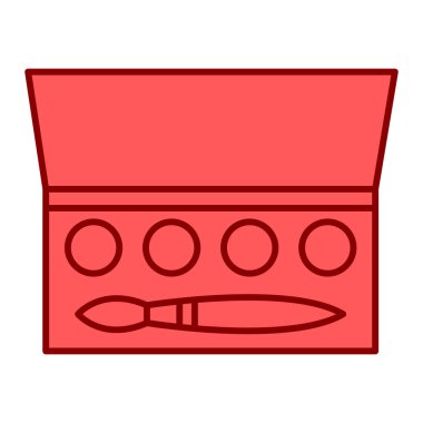 makyaj paleti simgesi tasarımı, vektör illüstrasyonu