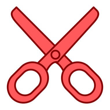 Makas simgesi. Web için makas vektör simgelerinin basit çizimi