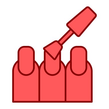 El ve tırnak cilasının vektör çizimi 