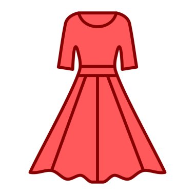 Kıyafet ikonu. Web için kıyafet vektör simgelerinin özet çizimi