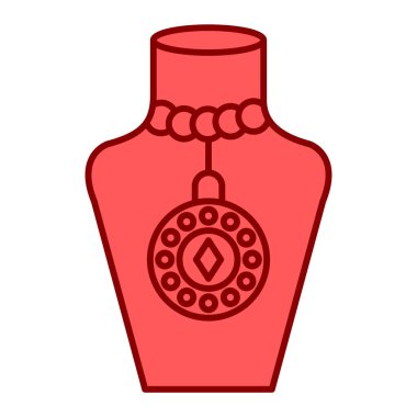 İzole edilmiş bir kolye simgesinin çizimi.