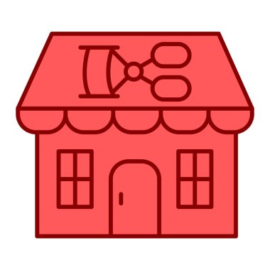 Salon. Web simgesi basit illüstrasyon 