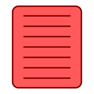 Belge. Web simgesi basit illüstrasyon