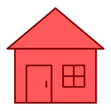 Ev. Web simgesi basit illüstrasyon