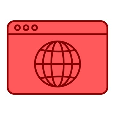 tarayıcı pencere simgesi vektör illüstrasyonu